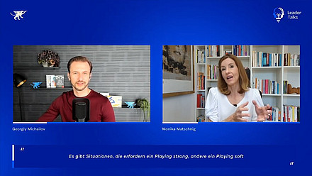 LeaderTalks Folge mit Monika Matschnig. Das Thema: Wirkungskompetenz über Sachkompetenz. Eine Lehrstunde zu Körpersprache, Stimme und Haltung.