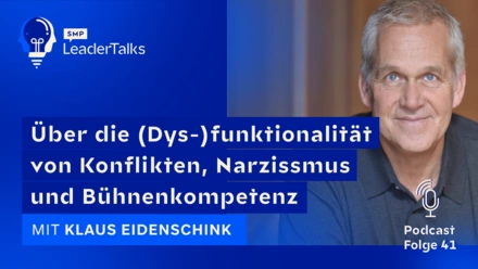 LeaderTalks episode with Klaus Eidenschink. They talk about the (dys)functionality of conflicts, narcissism and stage competence.