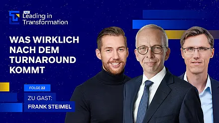 Leading in Transformation Episode mit Frank Steimel, Janis Steinfort und Michael Hedtstück. Das Thema: Erschöpfung, neue Freiheit und die Frage, wie man nicht zurück in die Krise fällt